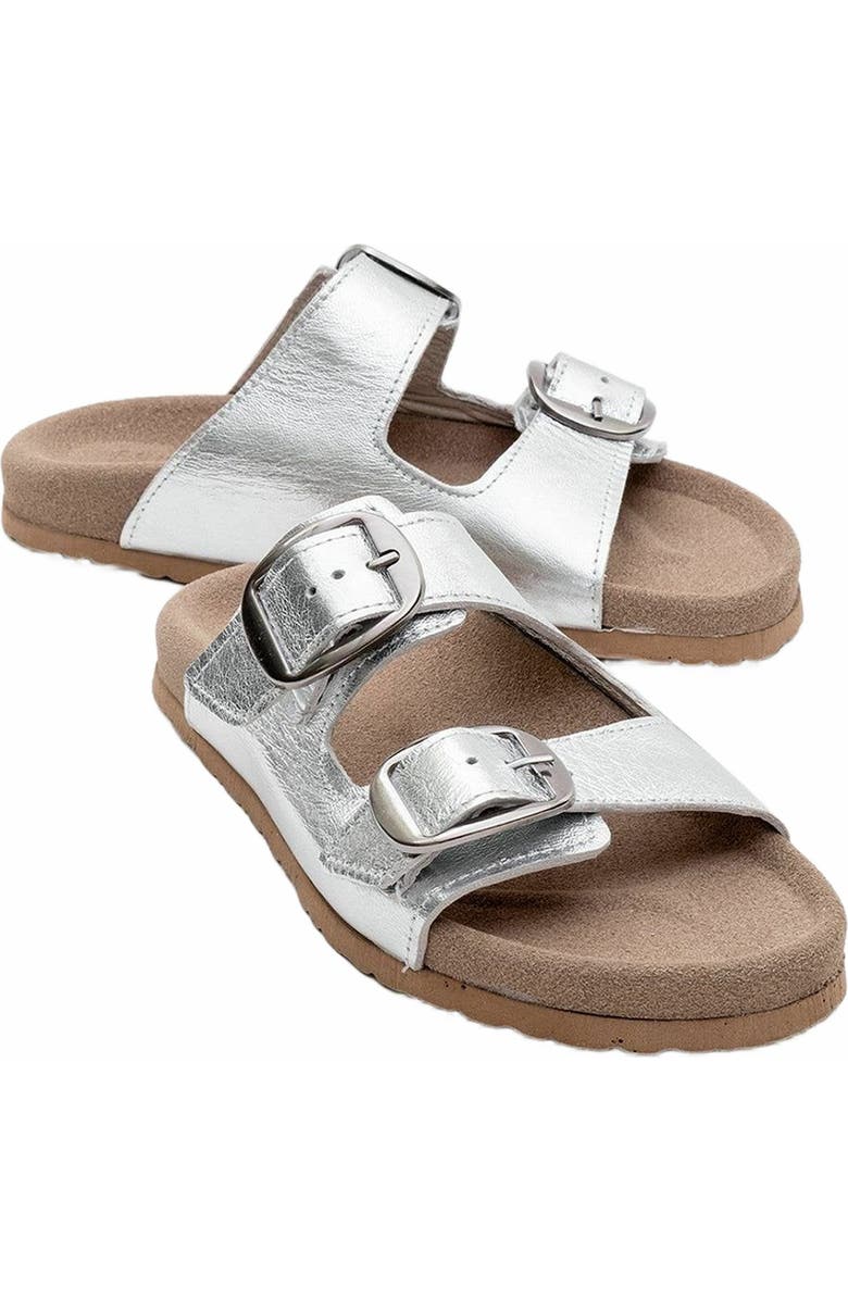 Forever & Always Shoes Ovesta Soft Footbed Leather Slide Sandal, Main, color,