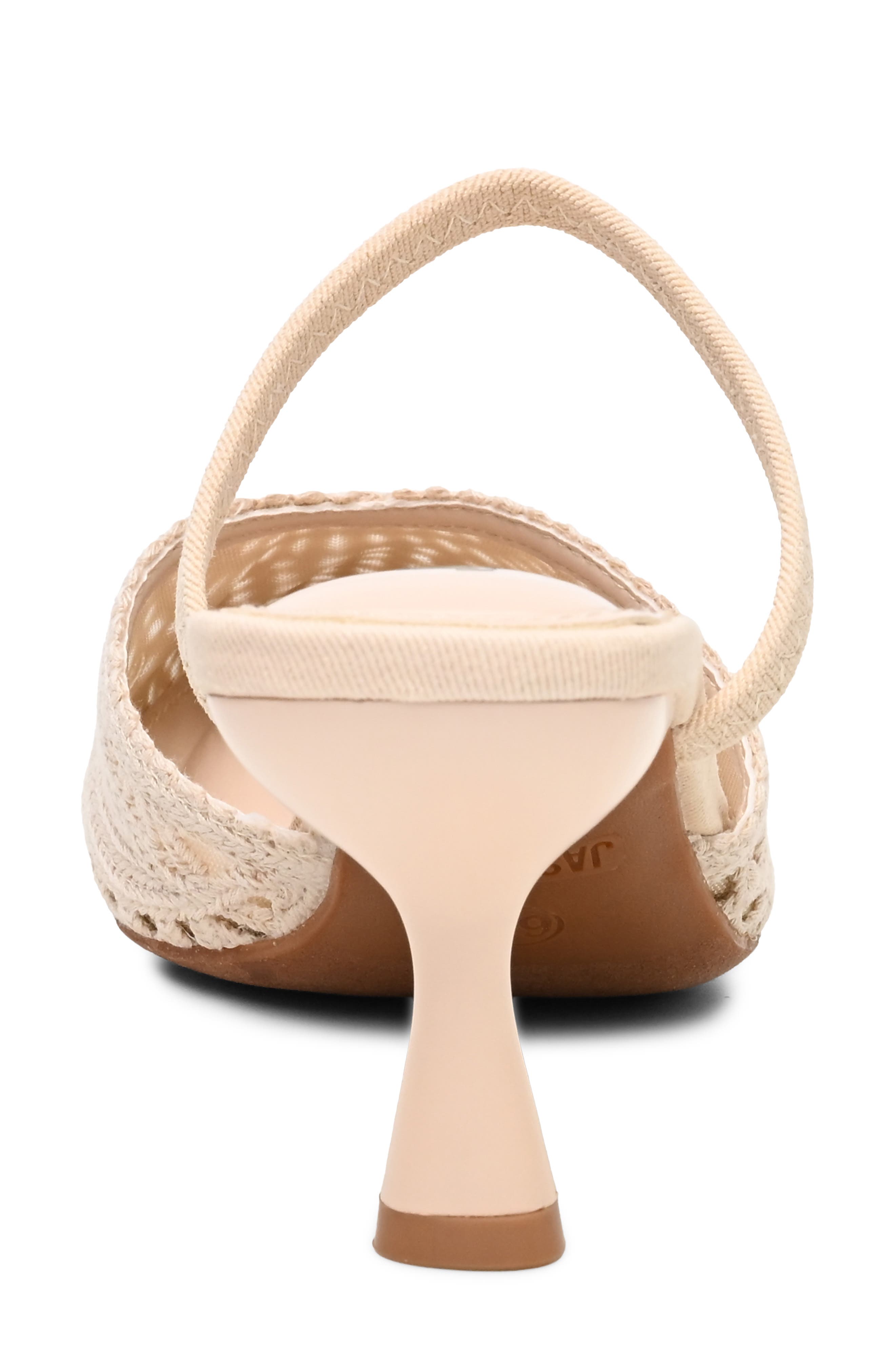 Zuma Macramé Slingback Pump, Alternate, color, CREAM