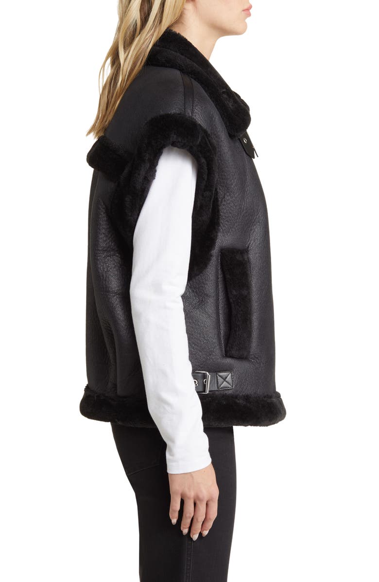 BLANKNYC Faux Leather & Faux Fur Vest, Alternate, color,
