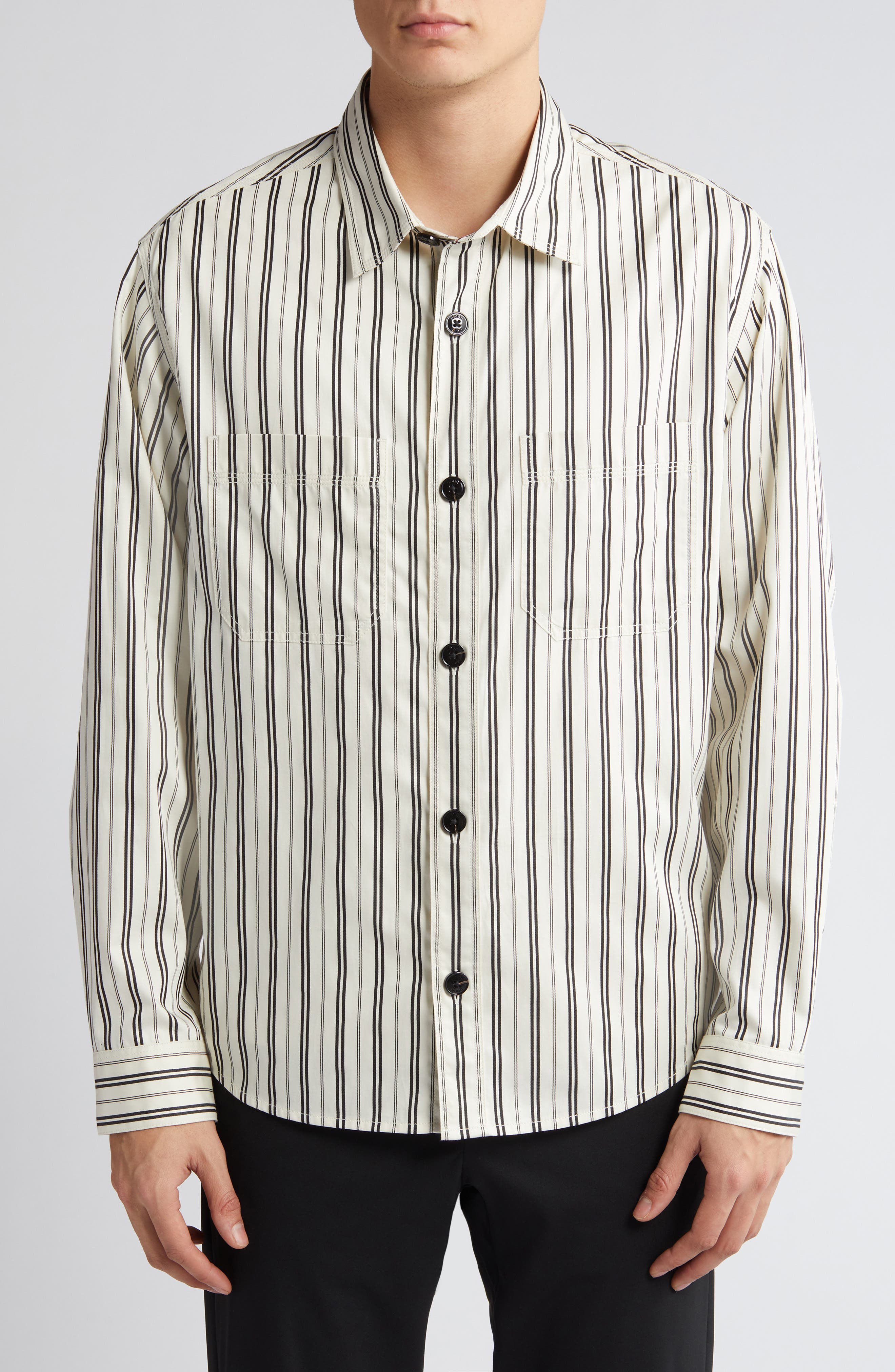 Erato Stripe Button-Up Shirt - image 2