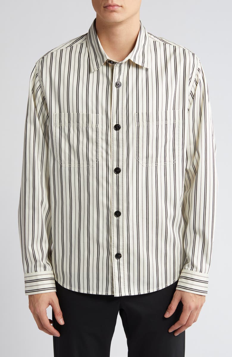 HUGO Erato Stripe Button-Up Shirt, Alternate, color, Open White