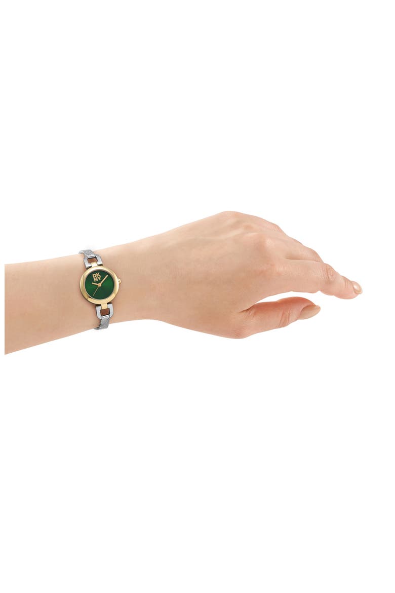 Signature Shape Mesh Strap Watch, 26mm, Alternate, color, DARK GREEN