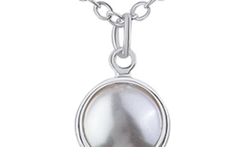 Jardin Double Layer Faux Pearl & Pendant Necklace In White/silver