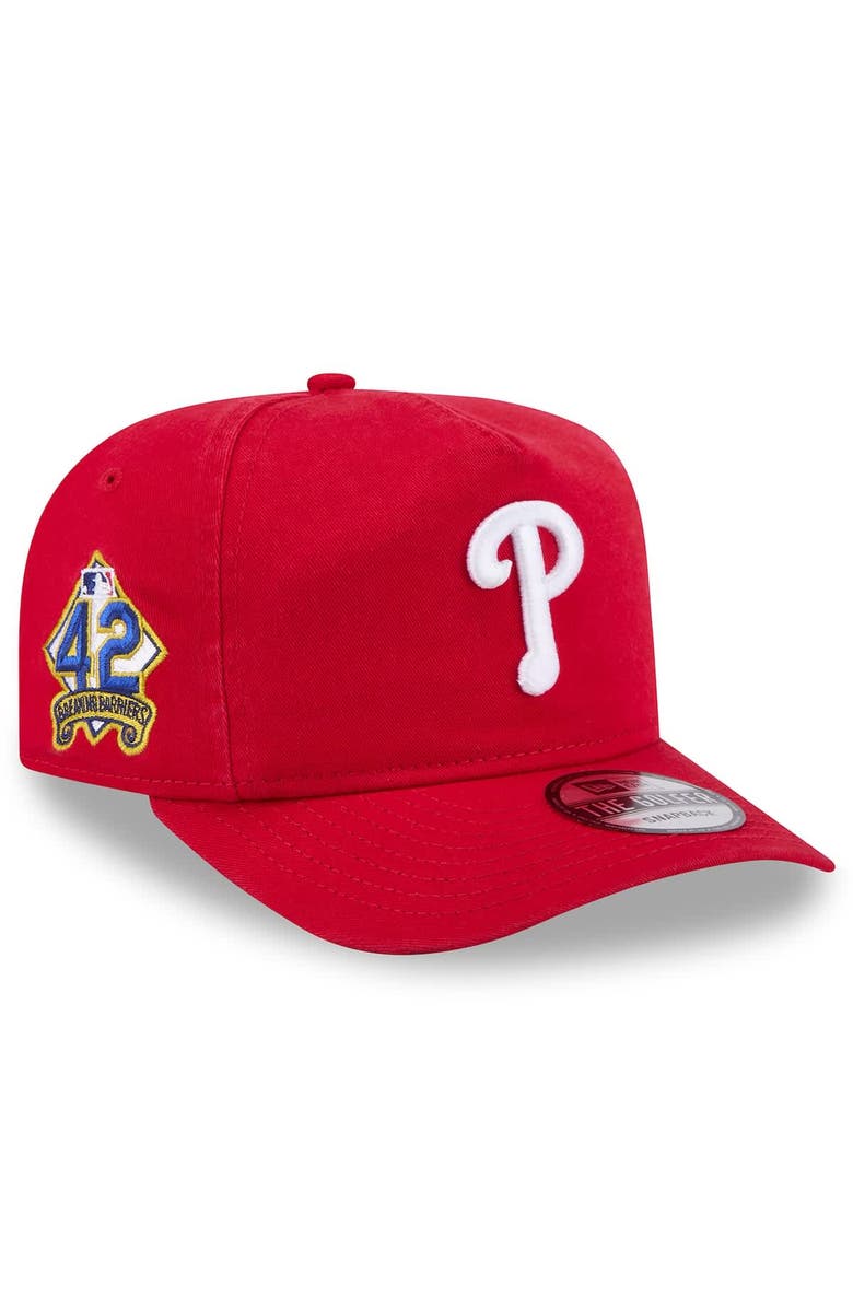 New Era Men's New Era  Red Philadelphia Phillies 2025 Jackie Robinson Day Golfer Adjustable Hat, Main, color, 