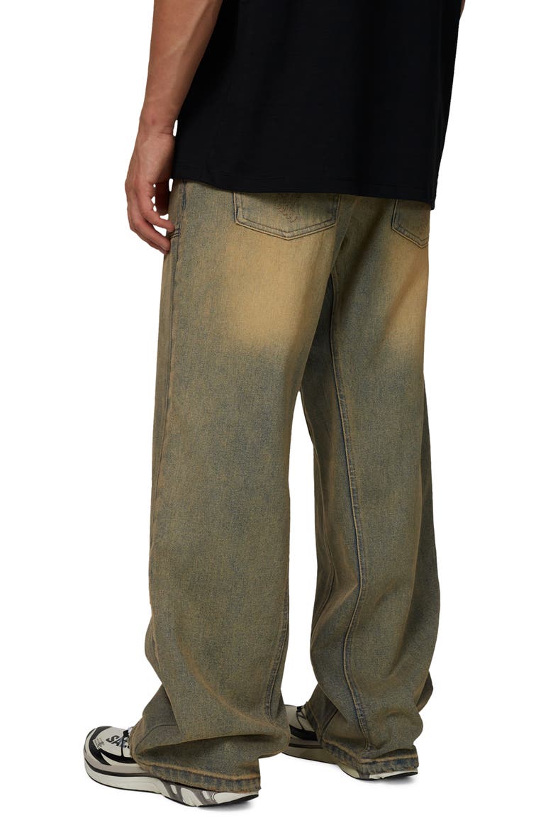 Straight Leg Double Knee Jeans, Alternate, color, Blue