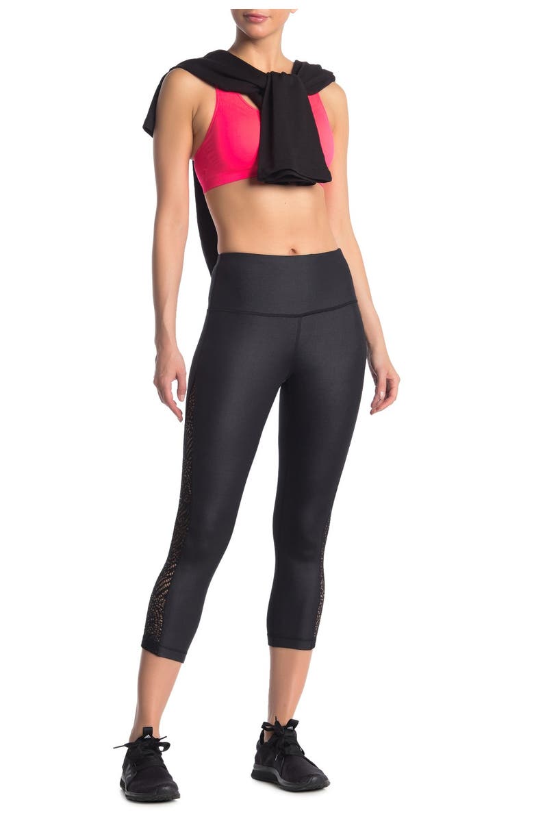 90 DEGREE BY REFLEX Crochet Panel Leggings, Main, color, 