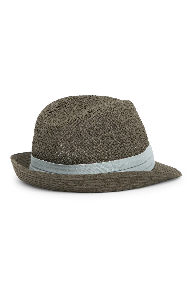 Paper Straw Fedora, Alternate, color, GREY COMBO