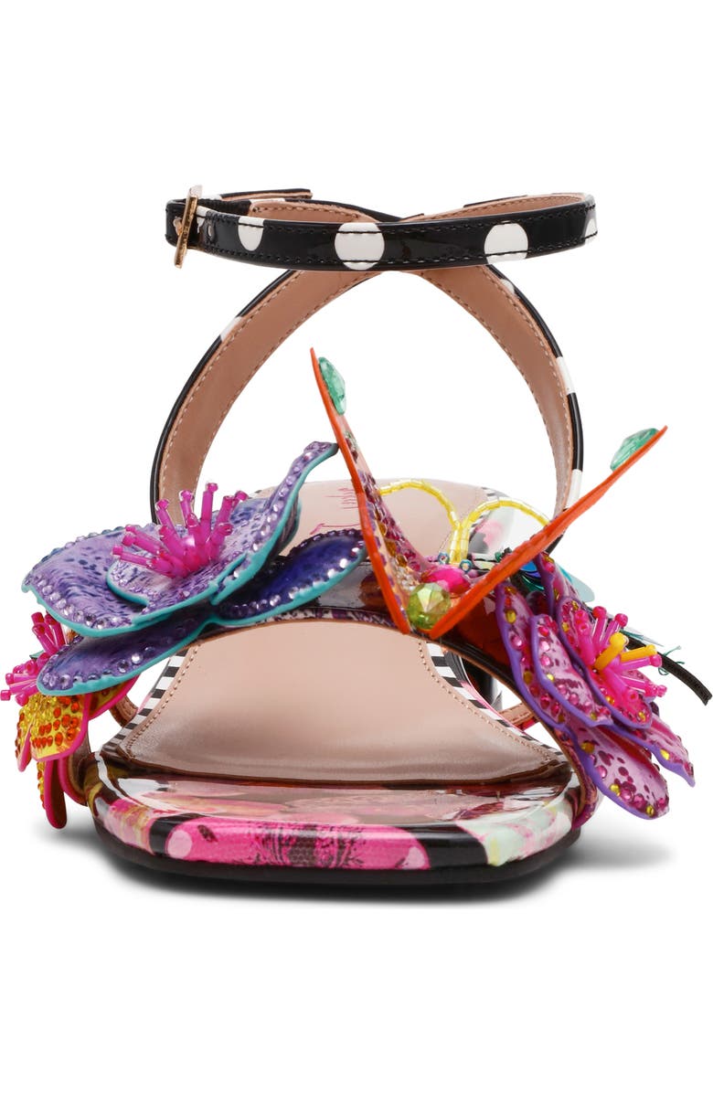 Betsey Johnson Maranda Ankle Strap Sandal, Alternate, color, Black Multi