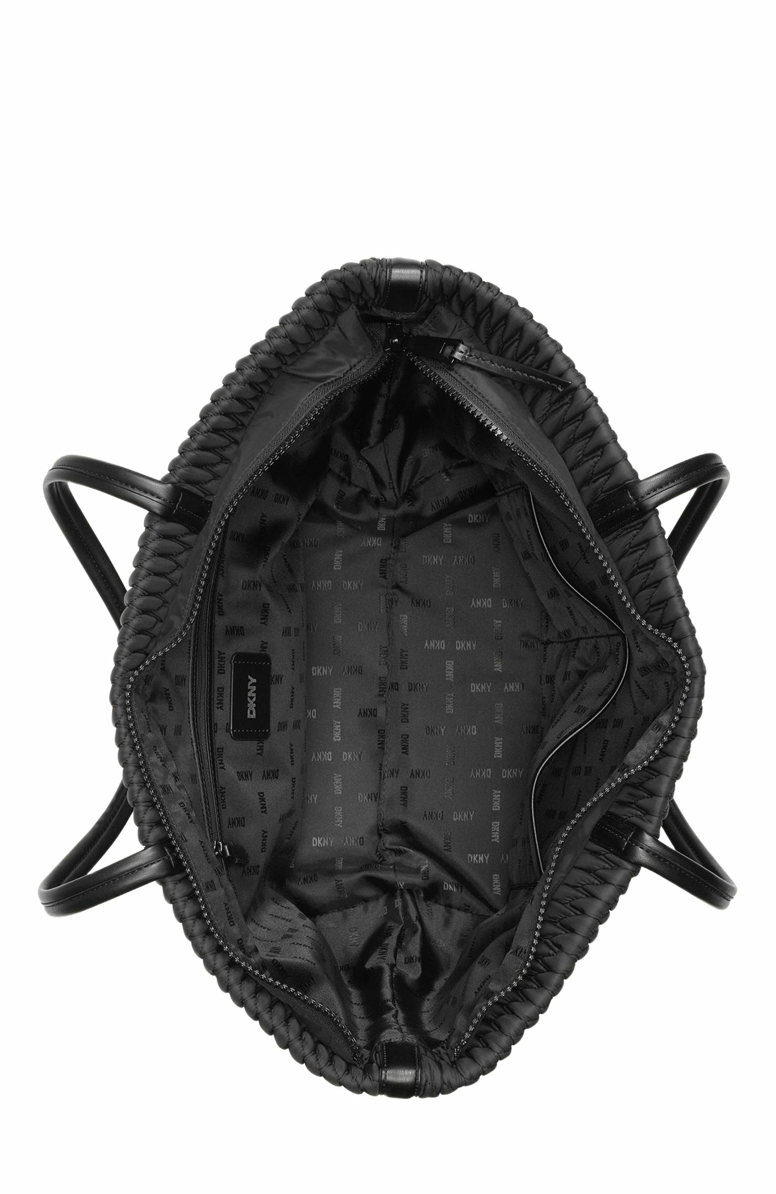 DKNY Mack Large Tote Bag, Alternate, color, Black/Black