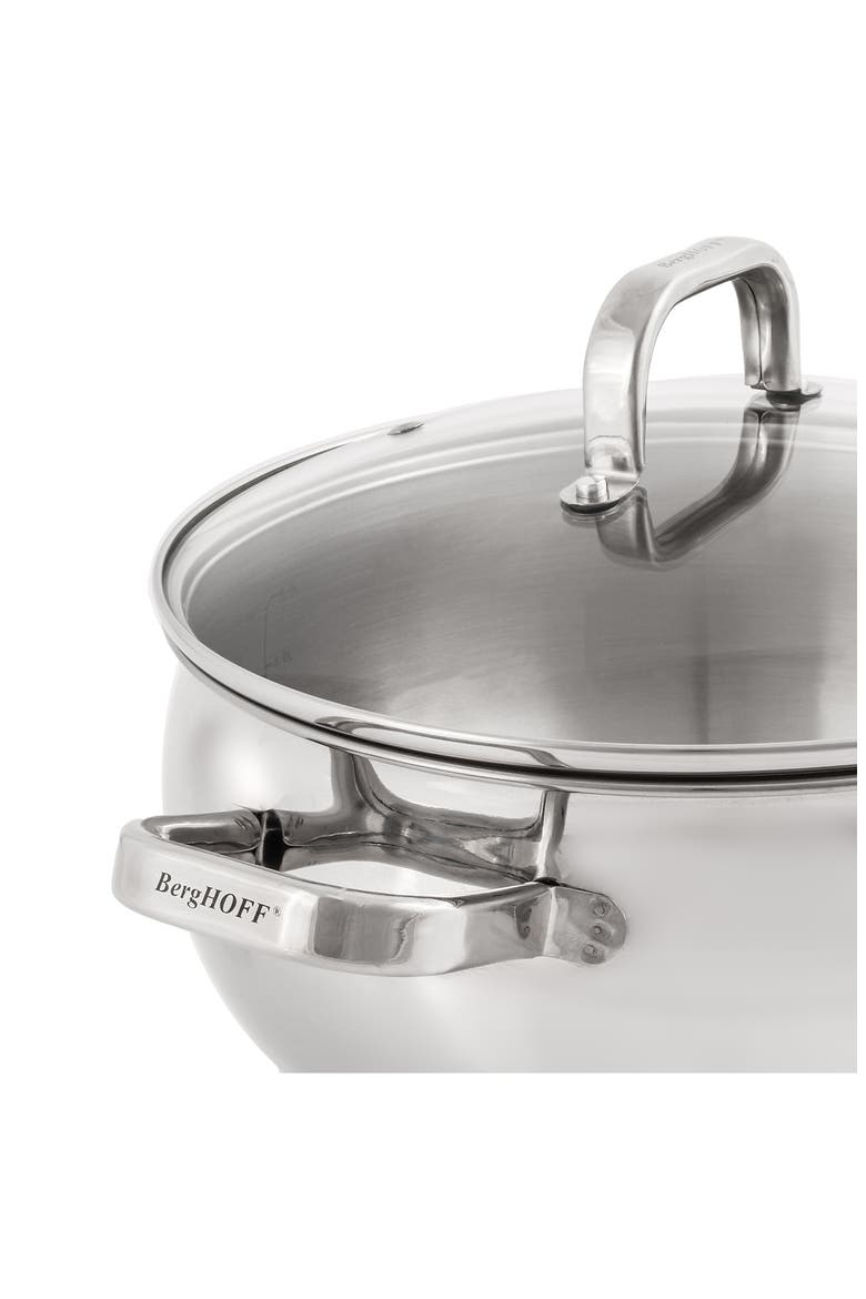 Stainless Steel Belly 3-Piece Steamer Set, Alternate, color, SILVER