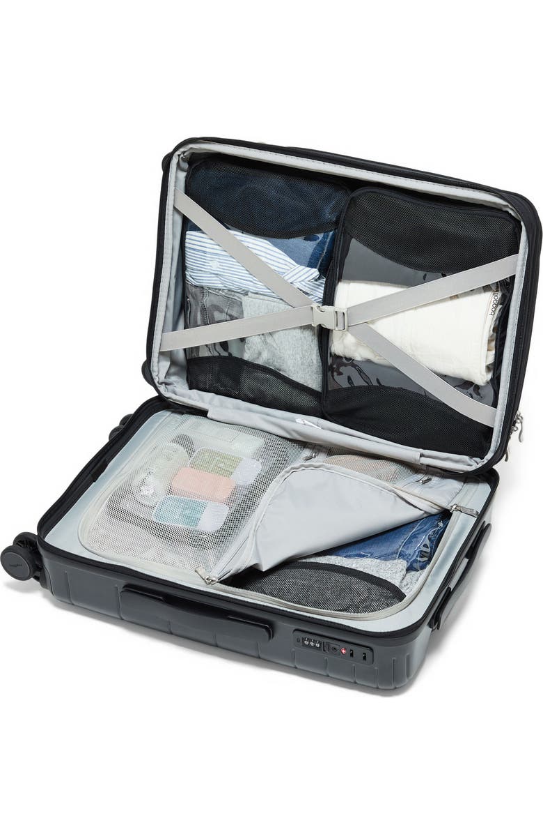 BAGGALLINI Set Wave 22in 4 Wheel Hybrid Carry-On, Alternate, color, Black