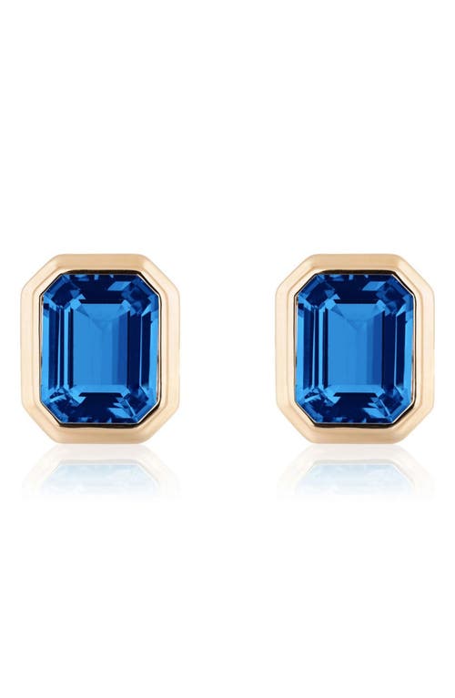 GOSHWARA Manhattan Stud Earrings in London Blue Topaz at Nordstrom