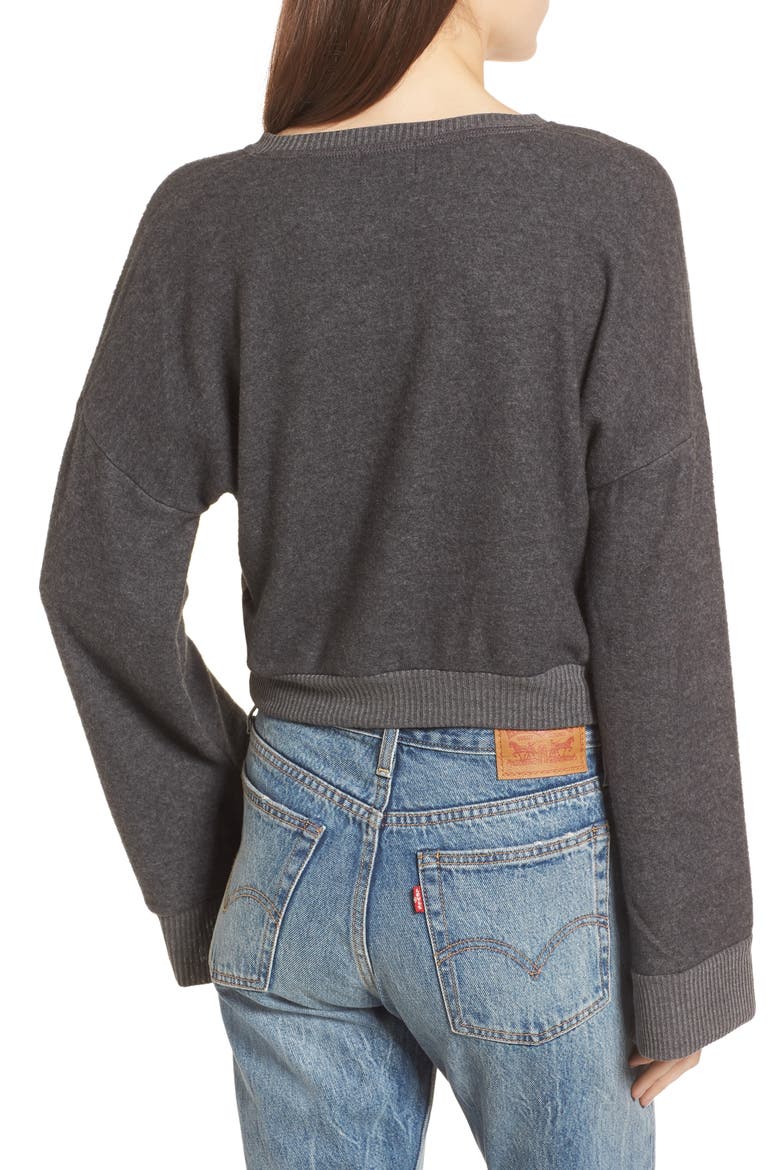 Bell Sleeve Sweater, Alternate, color, CHARCOAL