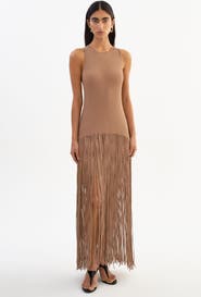 LAMARQUE Adelita | Shimmery Rib Knit Maxi Dress