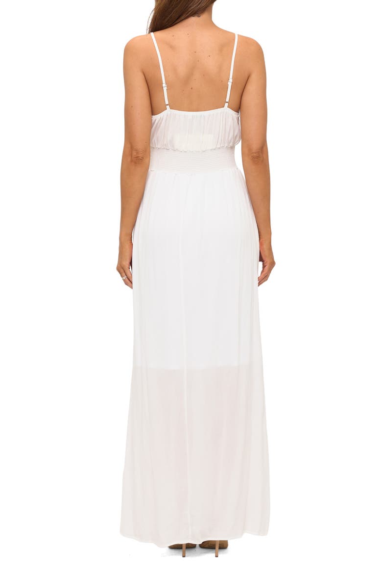 Solid Sleeveless Gauze Maxi Dress, Alternate, color, WHITE