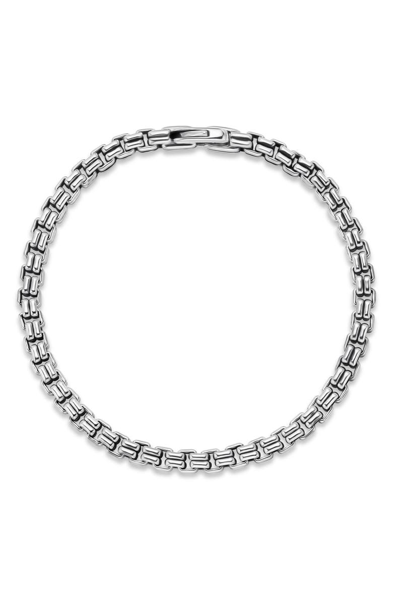 David Yurman Men's Double Box Chain Bracelet in Sterling Silver, 4mm, Alternate, color, Silver