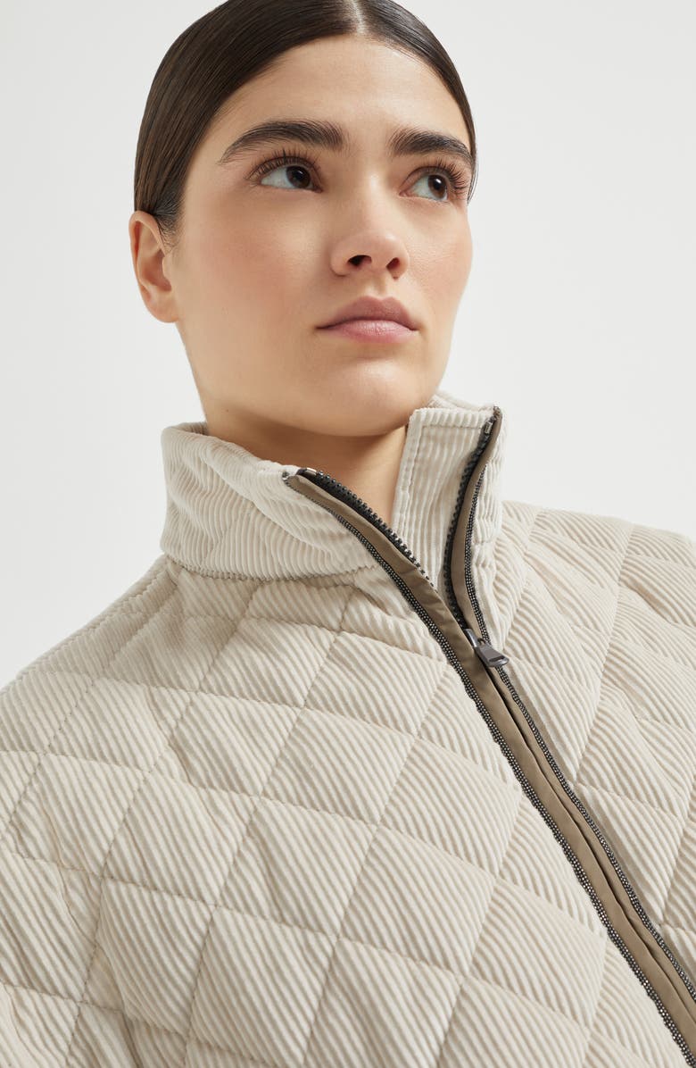 Brunello Cucinelli Quilted outerwear, Alternate, color, Beige