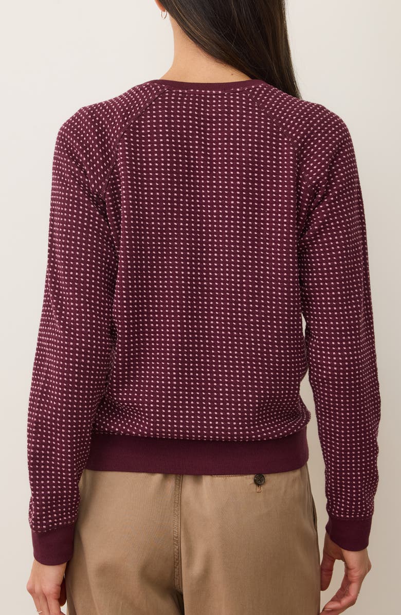 Marine Layer Daisy Raglan Sleeve Sweatshirt, Alternate, color, Fig