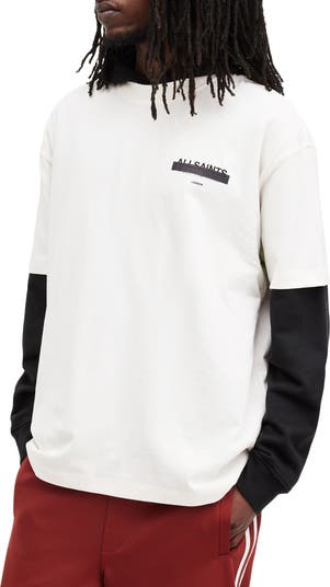 Redact Mock Neck Graphic T-Shirt