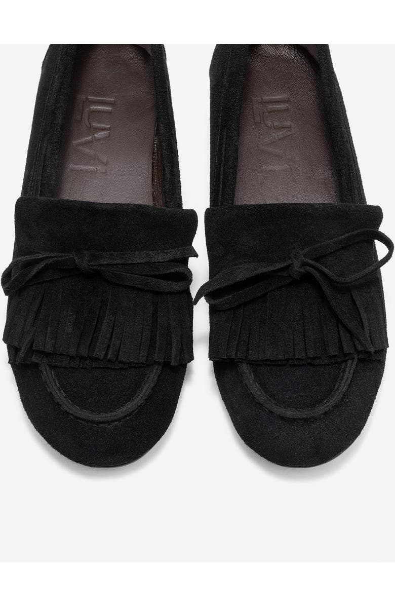 Forever & Always Shoes Axeli Leather Tassel Loafer, Alternate, color, Black Suede Leather