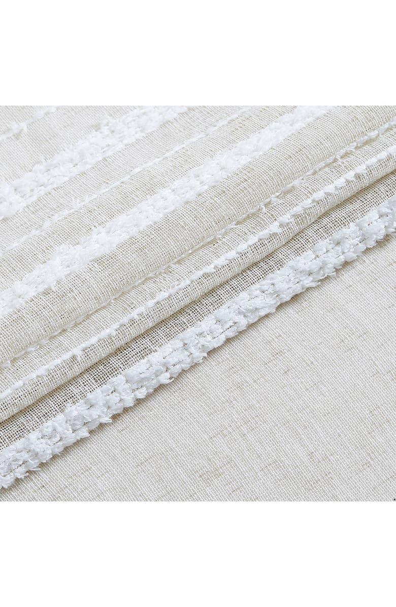 DAINTY HOME Daniella Textured Chenille Shower Curtain, Alternate, color, Linen