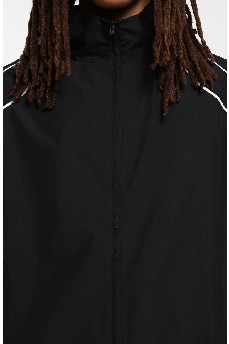 Regular Fit Ripstop Track Jacket, Alternate, color, BLACK