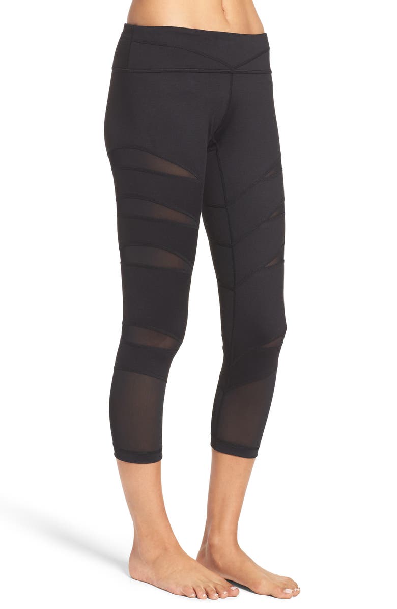 Zella Flash Crop Leggings, Alternate, color, 
