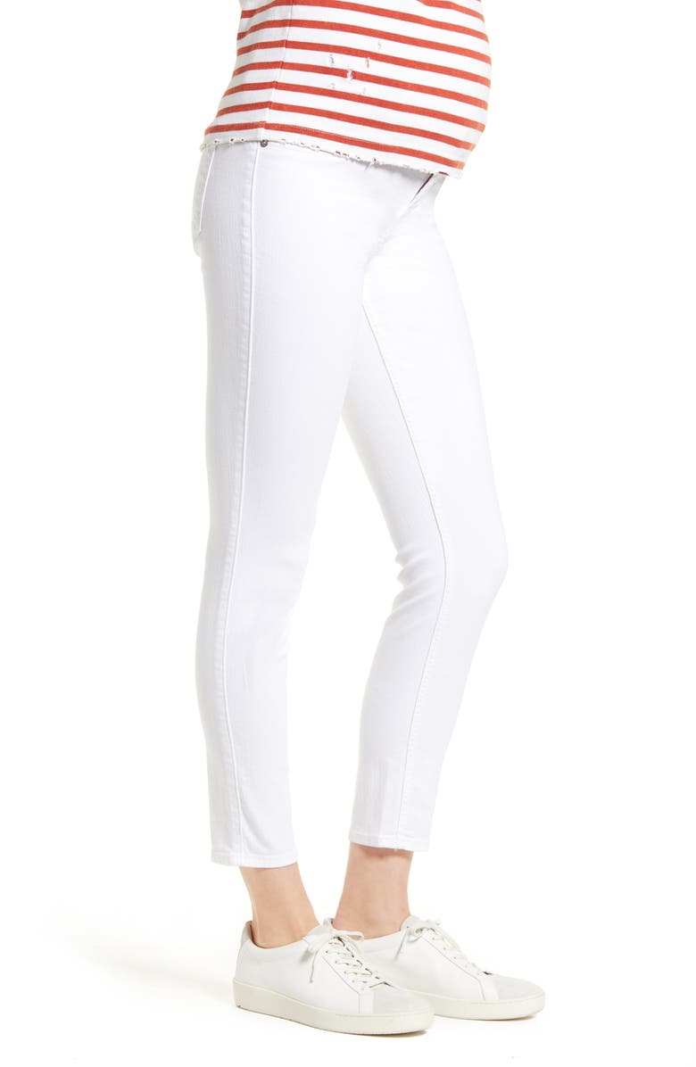7 For All Mankind The Ankle Skinny Maternity Jeans, Alternate, color,