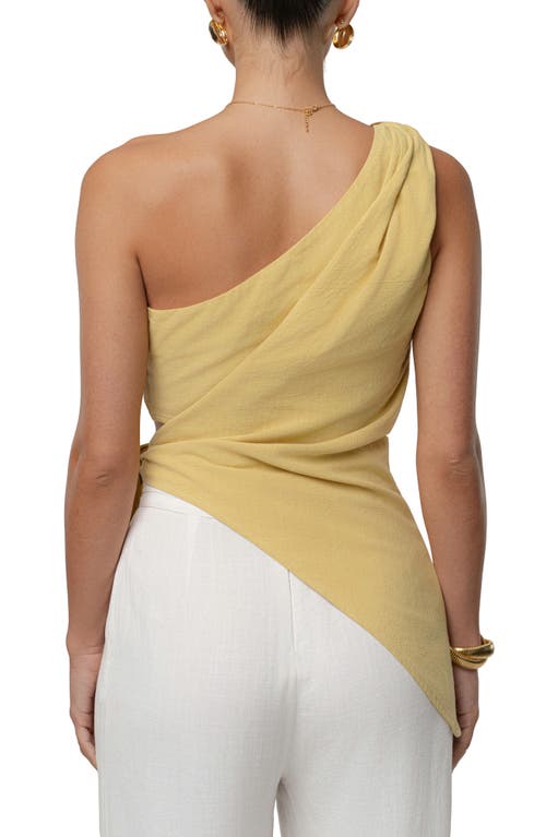 Jluxlabel Palmera One-shoulder Top In Yellow