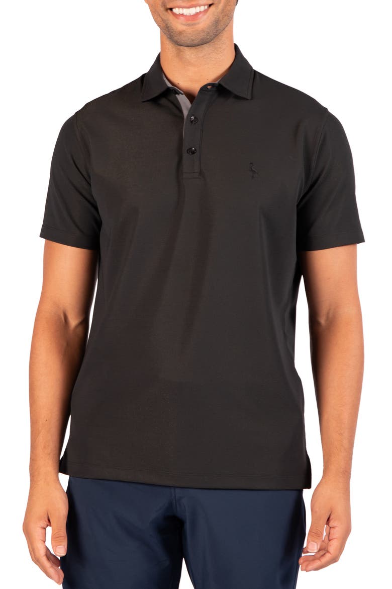 Micro Grid Performance Polo, Main, color, BLACK