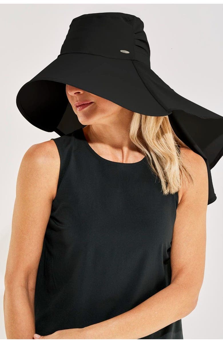 Coolibar Women's Full Coverage Hat - UPF 50+ Sun Protection - Anastasia Elegant, Alternate, color, Black