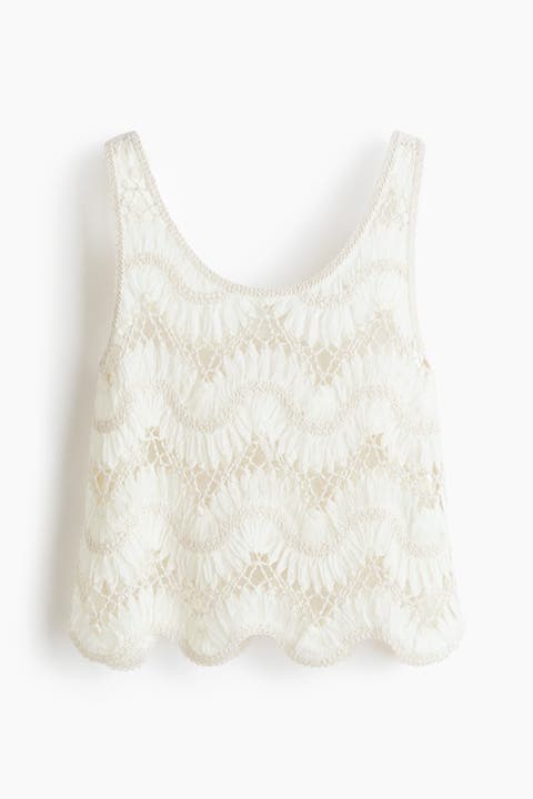 Crochet-look Top