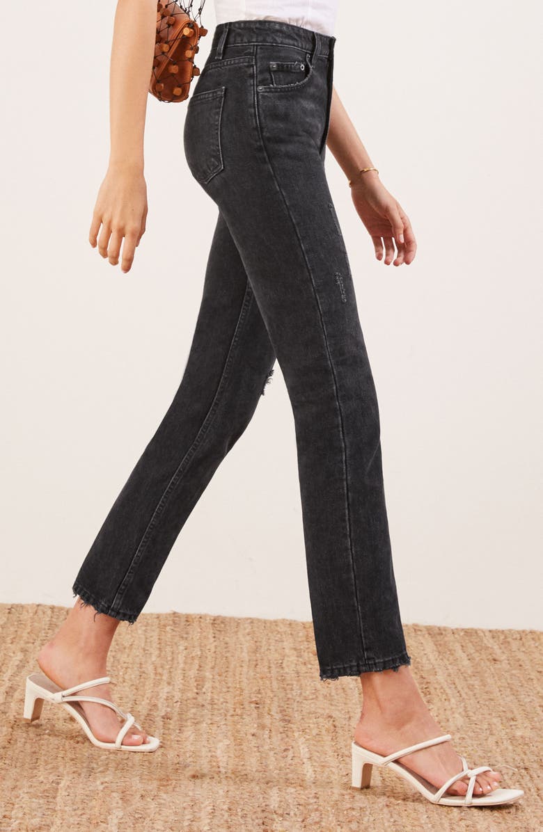 Reformation Julia High Waist Cigarette Jeans, Alternate, color,