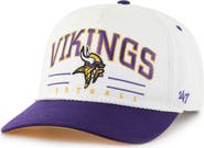 '47 Men's '47 White/Purple Minnesota Vikings Roscoe Two-Toned Hitch Adjustable Hat