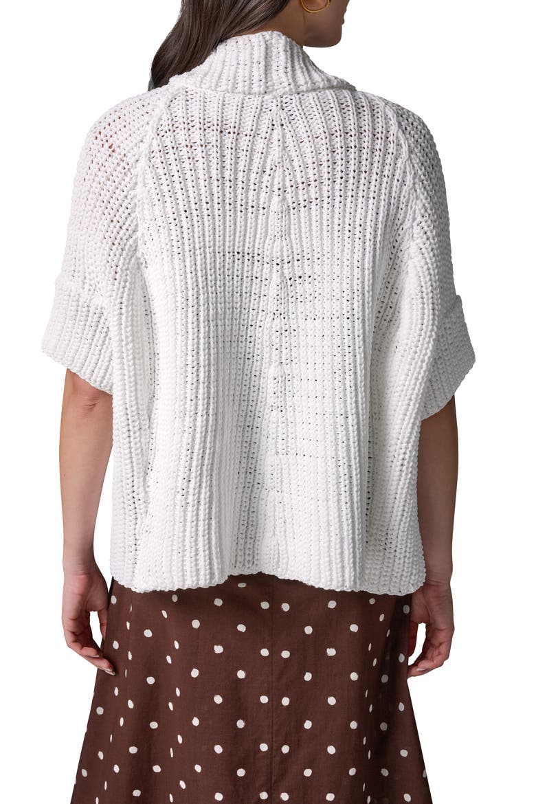 Drop Shoulder Open Front Cardigan, Alternate, color, CREAM