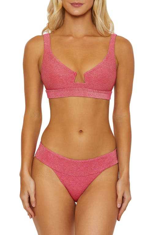Isabella Rose Marseille Metallic Swim Bottoms In Rouge
