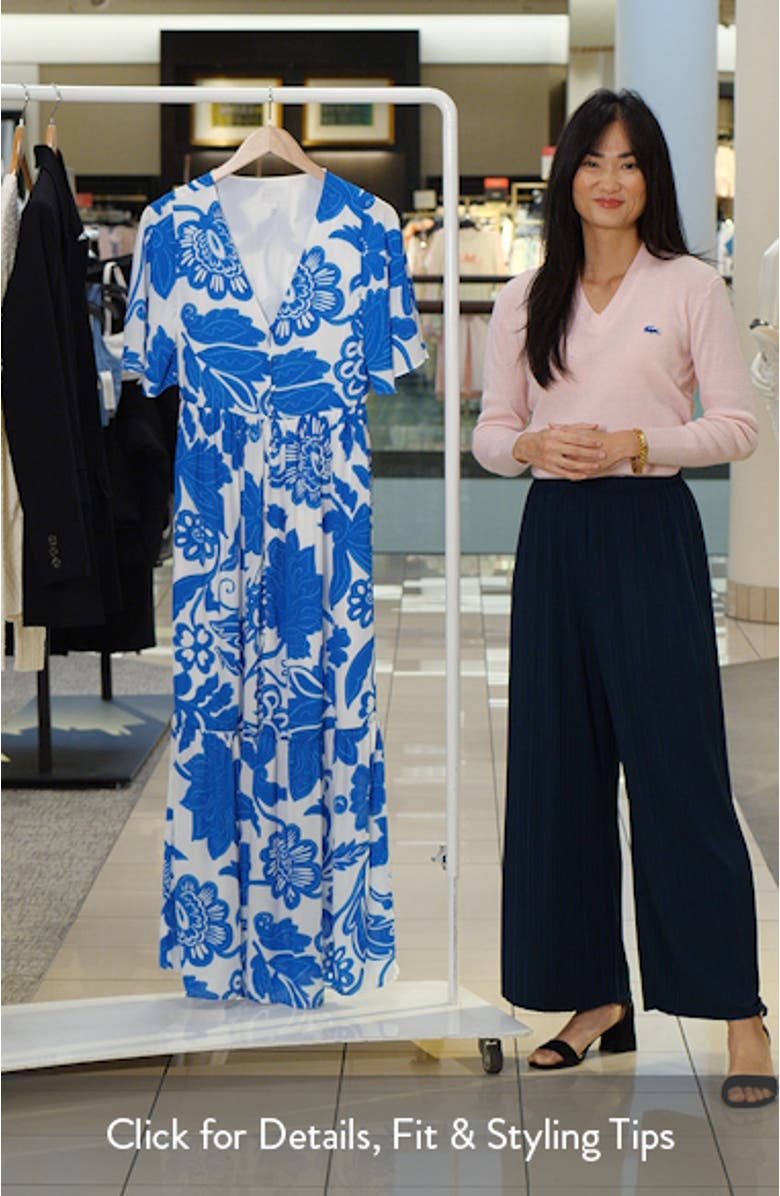 Floral Flutter Sleeve Dress, sales video thumbnail