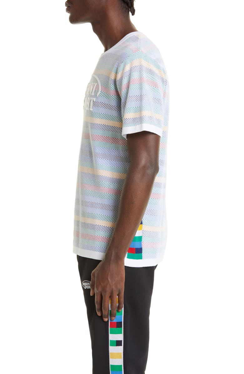 Missoni Logo Stripe Cotton T-Shirt, Alternate, color, 