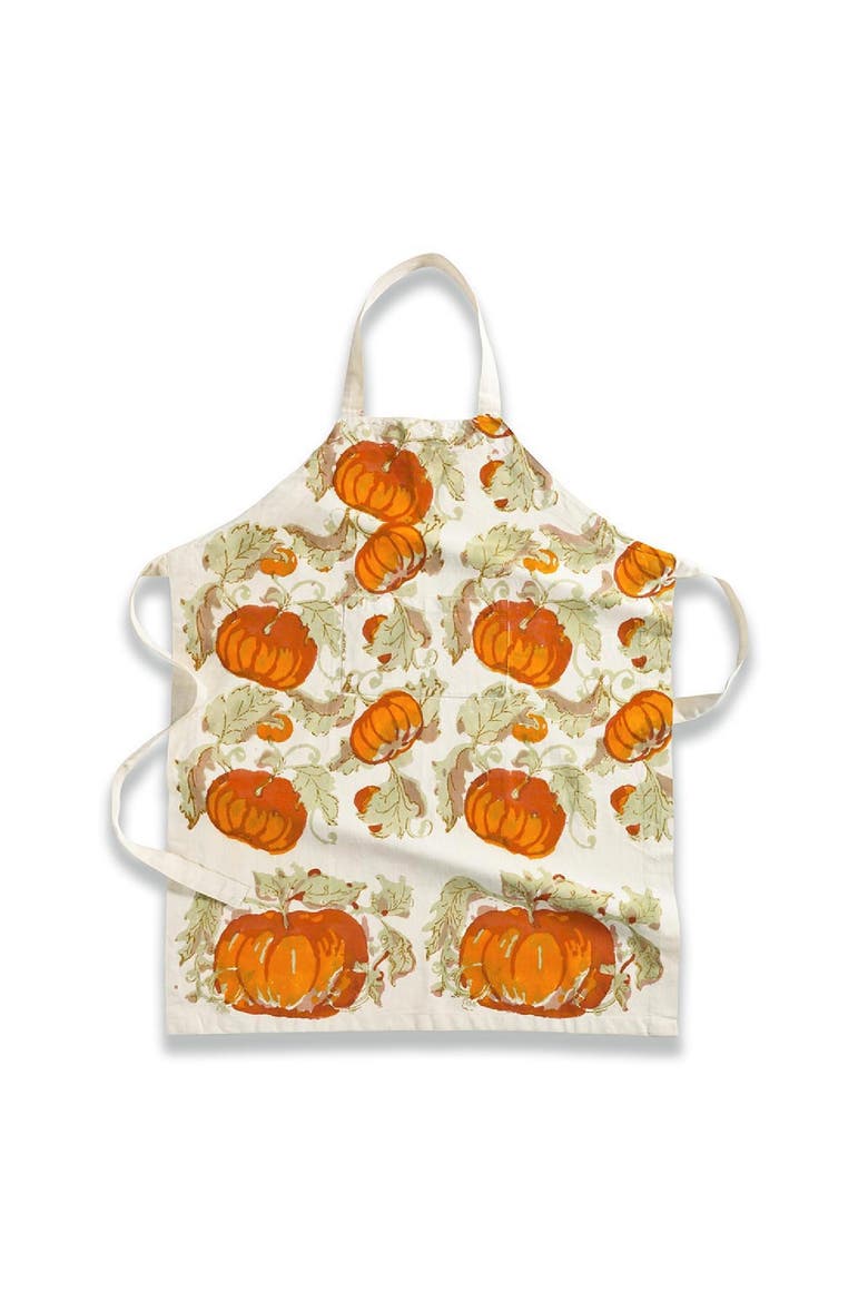 Pumpkin Apron, Main, color, Orange/Mustard 32" x 36"