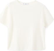 MANGO Short Sleeve Sequin Sweater