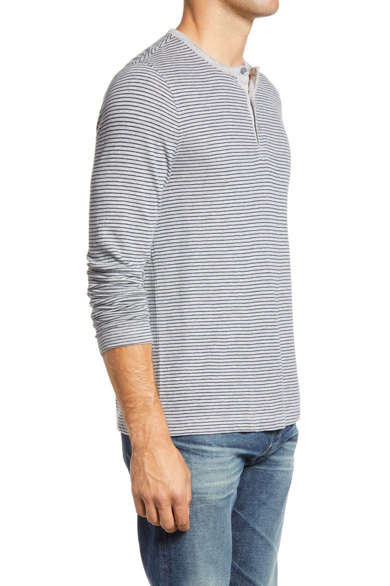 Yarn Dye Stripe Henley, Alternate, color, GREY HEATHER NAVY IRIS STRIPE