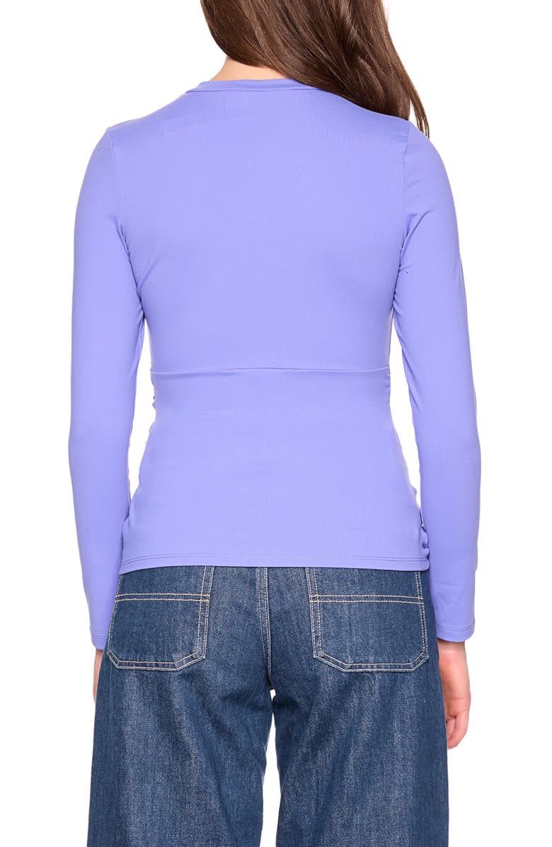 Susana Monaco Faux Wrap Top, Alternate, color, Orchid