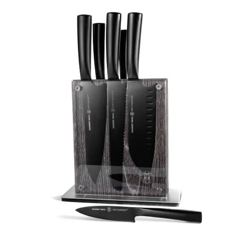 Jet Black 7-Piece Knife Block Set