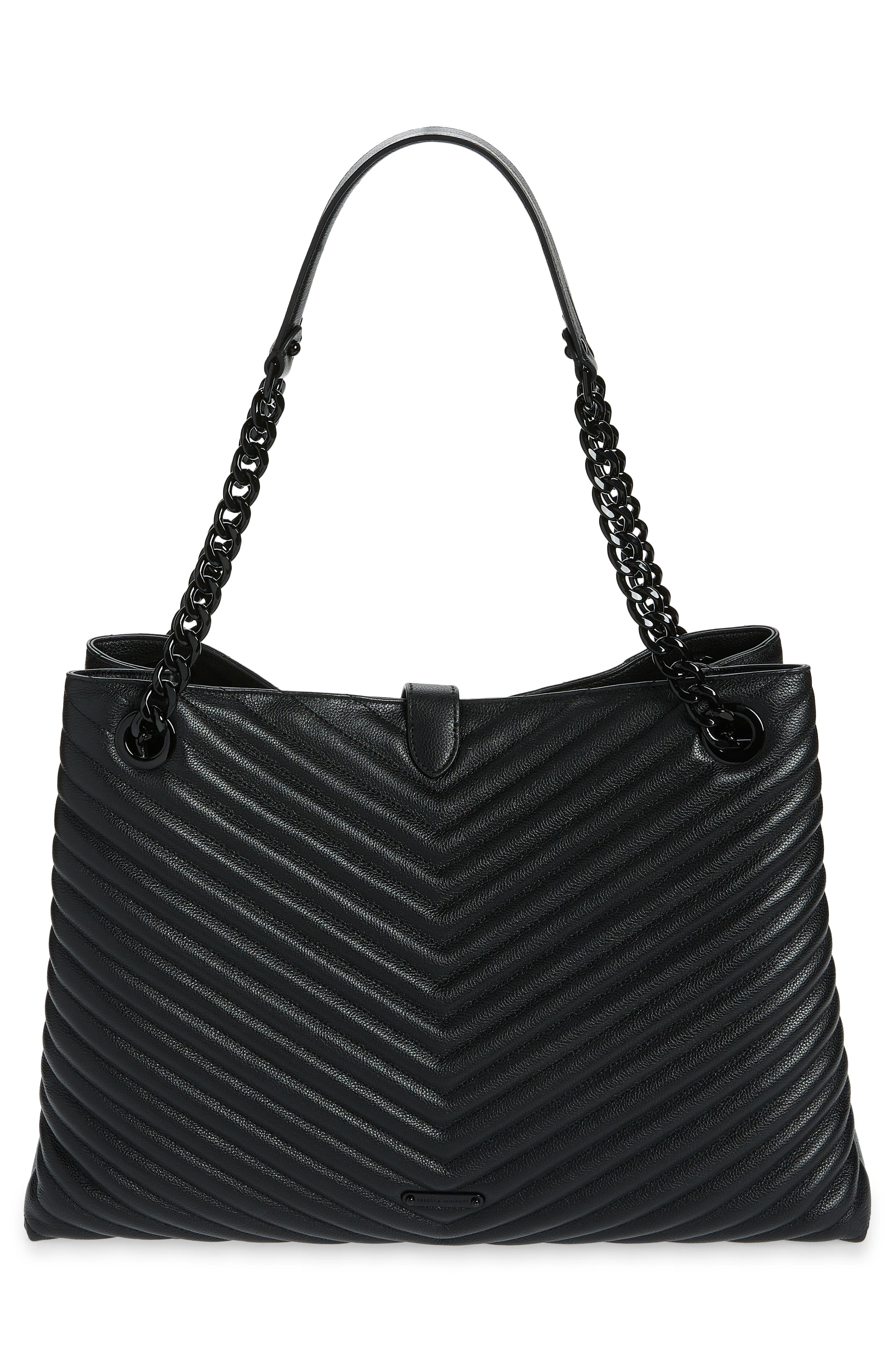Rebecca Minkoff Edie Chevron Quilted Tote, Alternate, color, 