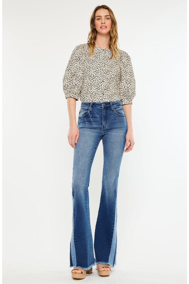 Treasure High Rise Flare Stretch Jeans, Alternate, color, Medium Wash