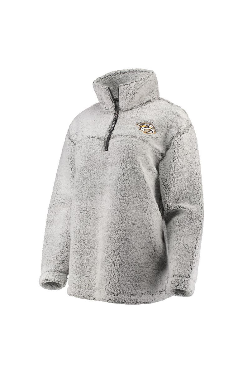 G-III 4HER BY CARL BANKS Women's G-III 4Her by Carl Banks Gray Nashville Predators Sherpa Quarter-Zip Pullover Jacket, Alternate, color, Gray