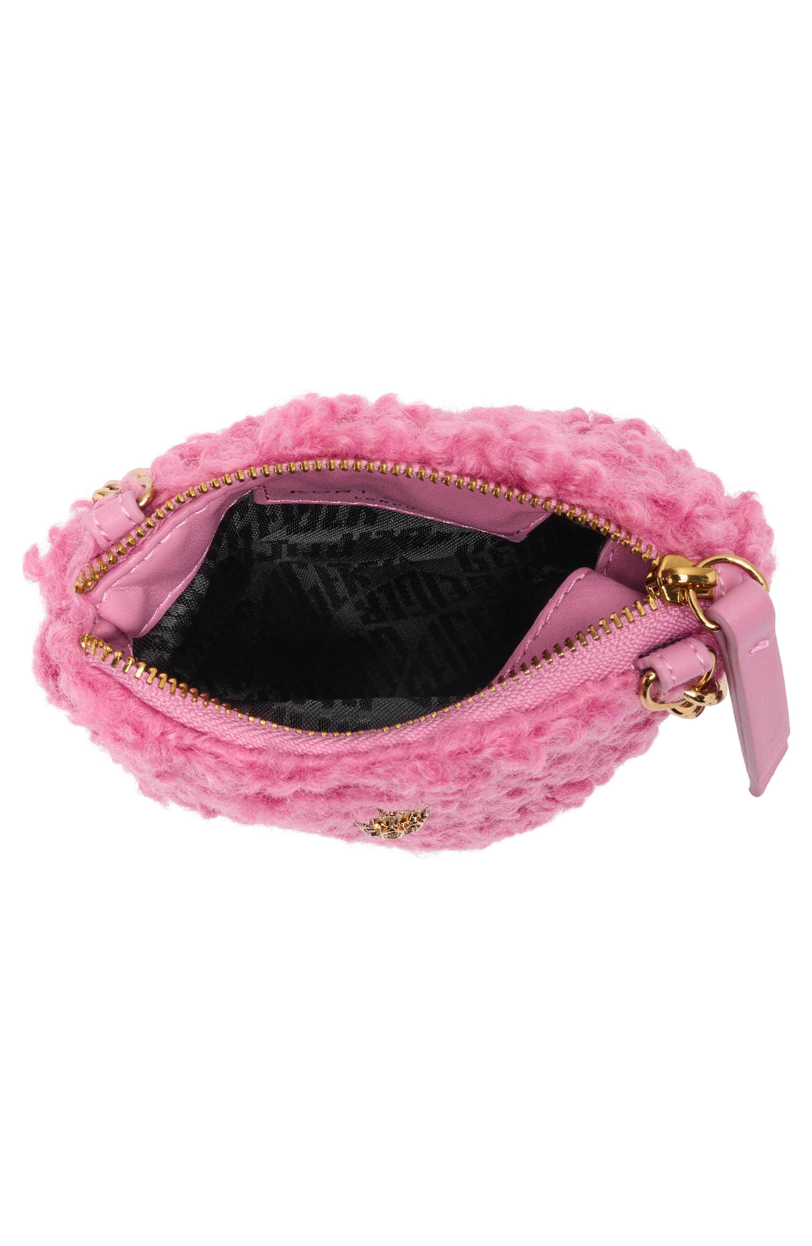 Fleece Phone Crossbody Bag, Main, color, PINK