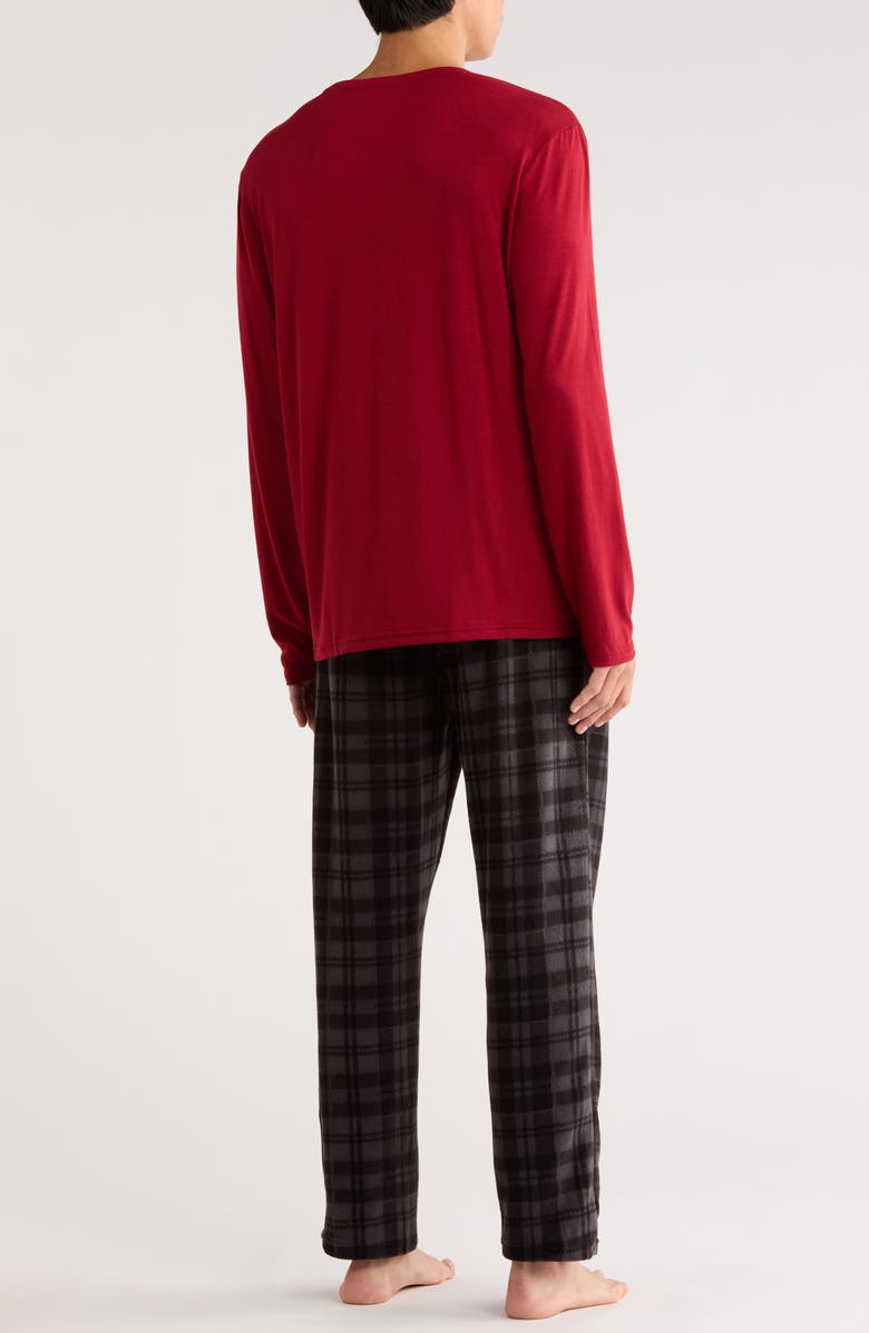 Kenneth Cole Top & Pants Lounge Set, Alternate, color, Black