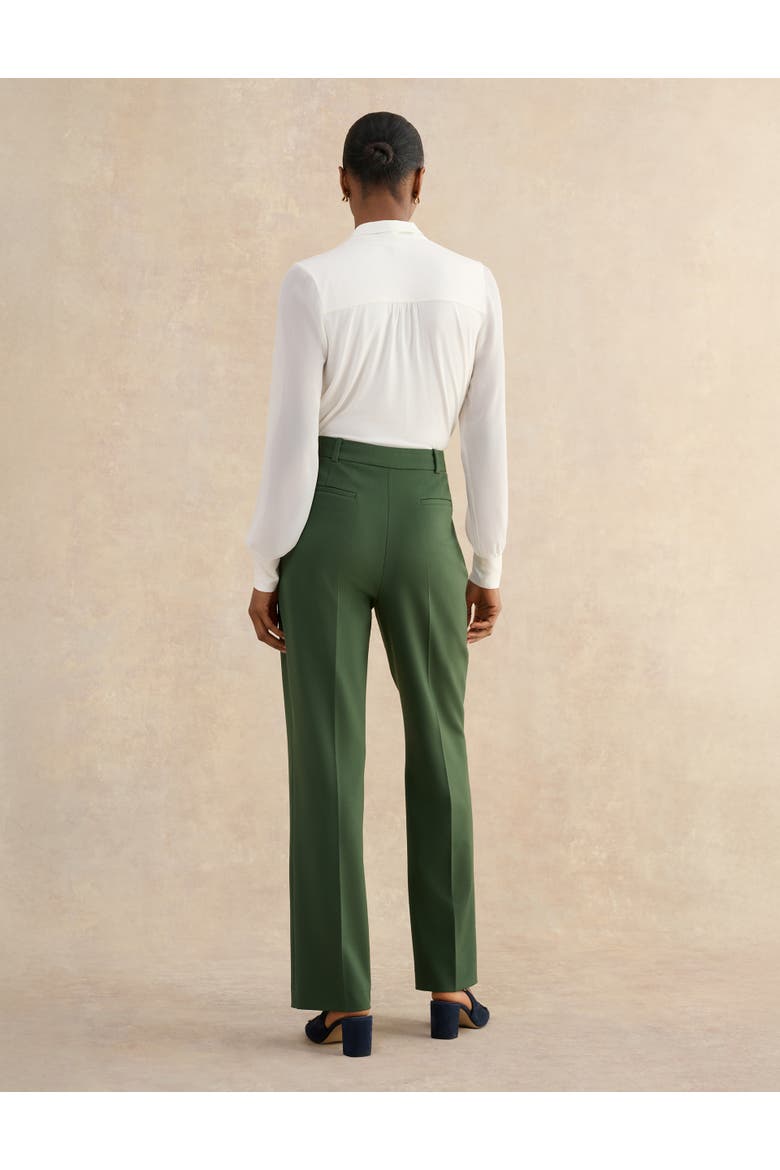 Bess High Waisted Straight Leg Trousers, Alternate, color, Khaki