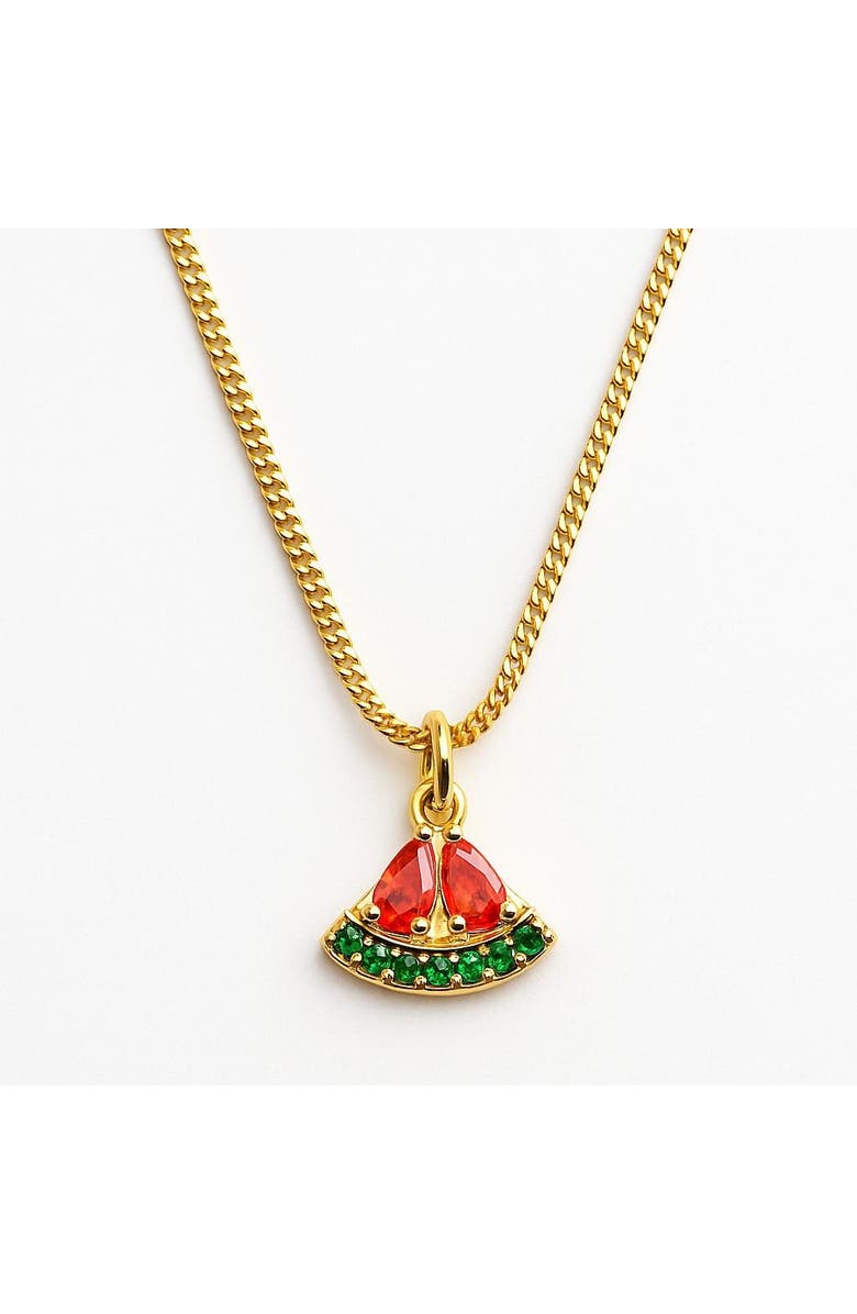 Ivy & Pearl Co. The Qalqilya Watermelon Necklace, Main, color, Gold